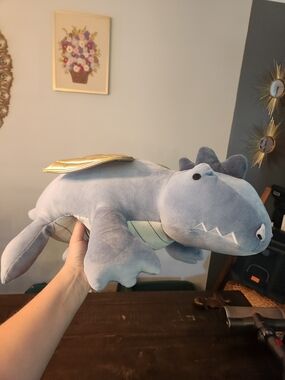 Pillowfort Bergen Blue Dragon Weighted Plush- NWOT